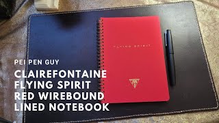 Clairefontaine Flying Spirit Red Wirebound Lined Notebook [upl. by Hgielhsa346]