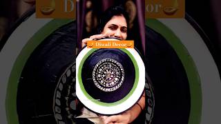 Diwali Decoration ideas l Wall decor plate diy shots diy diwali walldecor plateart art mirror [upl. by Ailhat]