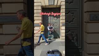 edinburg street bagpipes bagpiper music traditional travel kilt scotsman world tourism [upl. by Odracir]