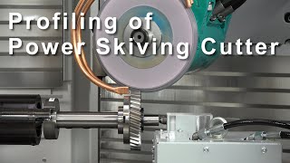 Power Skiving Cutter Profiling on SCHNEEBERGER CNC tool grinder Gemini NGM [upl. by Accalia]