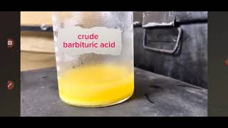 synthesis of barbituric acid by condensation of diethylmalonate and urea [upl. by Shriver]