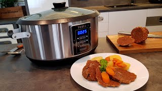 Hovězí sekaná s bramborem  TESLA SlowCook S700  pomalý hrnec [upl. by Lenee311]