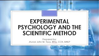 1 Experimental Psychology and the Scientific Method  Part 1 BSP 32 [upl. by Sanger]