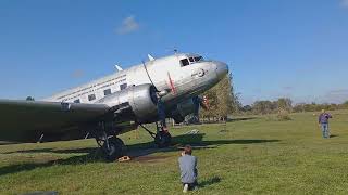 Puesta en Marcha Rodaje para controles y pruebas varias DC3  C47 LVBEH [upl. by Dupaix]