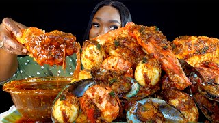 KING CRAB SEAFOOD MUKBANG  DESHELLED  SEAFOOD BOIL MUKBANG  Seafood  Mukbang [upl. by Noble]