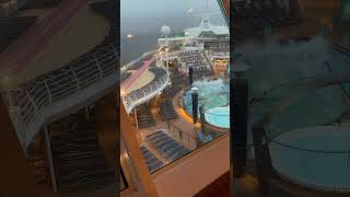 Atlantic Storm Rocks Voyager Of The Seas [upl. by Ahseem953]