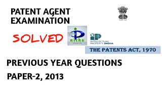 Patent Agent Examination Q Solved – Question Paper2 2013 HindiEnglish discussion [upl. by Scrivings779]