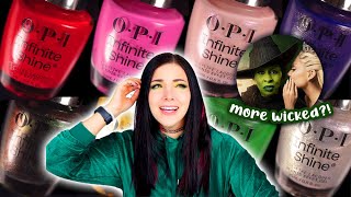 OPI x WICKED Infinite Shine Nail Polish Collection Swatch and Review  KELLI MARISSA [upl. by Arrait]