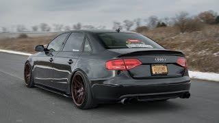 Audi B8 A4 AWE Touring Catback Exhaust w Muffler Delete [upl. by Poole]