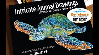 Flip Through of Intricate Animal Drawings Volume 1 Rerelease of Intricate Ink Volume 4 [upl. by Iht251]