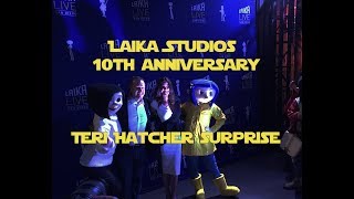 Laika Studios 10th anniversary Teri Hatcher surprise [upl. by Ttsepmet]