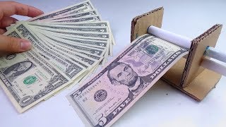 How to Make Simple Money Printer at Home from Cardboard  Diy Great Idea [upl. by Essy]