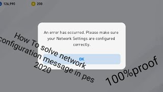 How to solve network configuration message in pes 2020 [upl. by Alecia191]