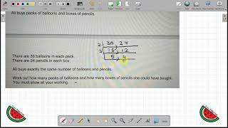 GCSE exam question on multiples LCM [upl. by Lladnek]