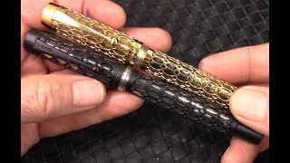 Jinhao 100 Black Hollow Fountain Pen Review [upl. by Orwin761]