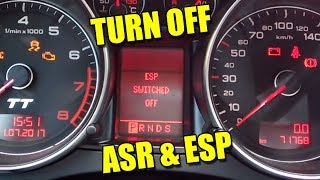 How to Turn Off ASR and ESP on Audi TT Mk2 VW Seat Škoda [upl. by Neyud]