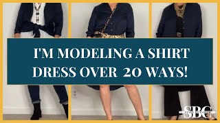 20 WAYS TO WEAR A SHIRT DRESS [upl. by Drue]