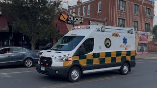 Aetna Ambulance 222 responding with Wail and Yelp [upl. by Yale260]