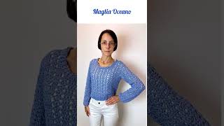 Maglia fatta a mano ad uncinetto crochet maglia easy handmade uncinetto tutorial madeinitaly [upl. by Attenohs]