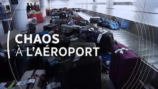 Aéroport MontréalTrudeau  l’attente n’est pas terminée pour les voyageurs [upl. by Karon261]