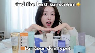 Best Korean SUNSCREENS Comparing ALL sunscreens for different skin types☀️ texture smell [upl. by Alodee]