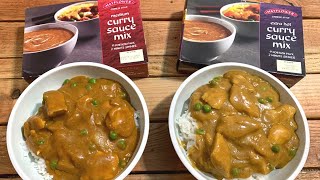 Mayflower medium and extra hot curry sauce mix review and taste test [upl. by Erot762]