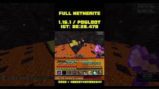 28 Seconds FULL NETHERITE Speedrun pogloot SSG [upl. by Ronnica822]