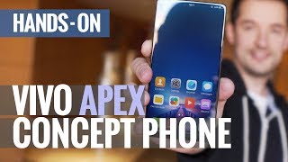 Fingerprint reader that spans half the screen Vivo APEX concept phone handson [upl. by Sefton659]