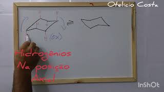 Conformações cadeira do ciclohexano e as variações Axialequatorial dos hidrogênios [upl. by Acie532]