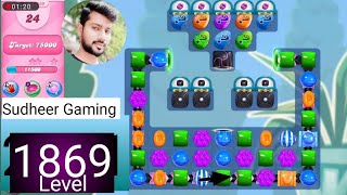 Candy crush saga level 1869 । No boosters । Candy crush saga 1869 help । Sudheer gaming tricks [upl. by Ramso]