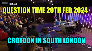 Question Time Live From Croydon in South London 29th Feb 2024 [upl. by Inkster110]