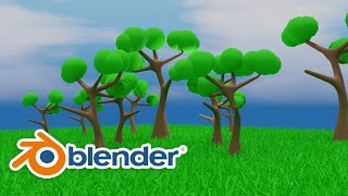 TUTO Blender du Jour 7  Des arbres et une forêt Tutoriel Blender 3D débutant en français  FR [upl. by Nosydam838]