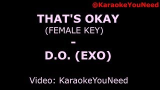 KaraokeFemaleKey Thats okay  DO [upl. by Donni]