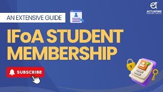 How to Take IFoA Student Membership  Actuators Educational Institute  By Shivangee Agarwal [upl. by Clevey]