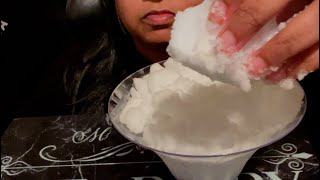 ICE DUMPLINGS  REFROZEN POWDERY  iceeating eatingice iceasmr [upl. by Godber]