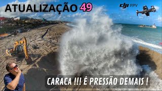 Atualização 49  Engorda da Praia de Ponta Negra  EXATO MOMENTO QUANDO COMEÇA A JORRAR A AREIA [upl. by Havot]