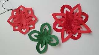 Fleur de Noël en papier facile [upl. by Elah]