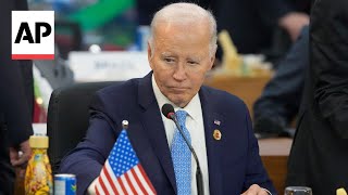 Biden urges G20 leaders to support Ukraines sovereignty increase pressure on Hamas [upl. by Atilem942]