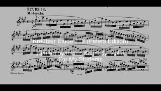 Kreutzer Etude 13 Peters Edition 14 Galamian Kim Kaloyanides Kennedy violin [upl. by Allwein]