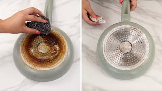 How to Clean a Burnt Pan Youll do it in just 5 minutes [upl. by Yelekreb417]