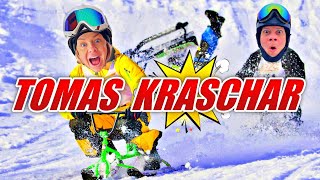 SNOWRACER NER FÖR SKIDBACKE  TOMAS KRASHAR I 70kmH [upl. by Funda157]