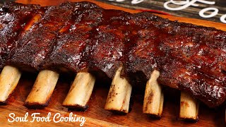 Oven Baked BBQ Beef Ribs Recipe  How to Make Ribs in the Oven [upl. by Allets]