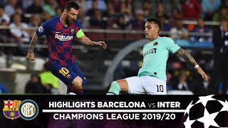 BARCELONA 21 INTER  HIGHLIGHTS  Matchday 02  UEFA Champions League 201920 [upl. by Kuo727]