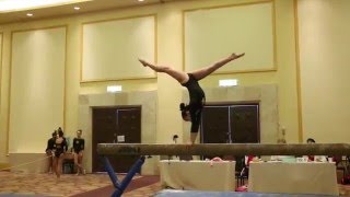 Kimi Kishimoto Beam Cancun Classic 2016 Wildfire Gymnast Level 8 [upl. by Emerson]