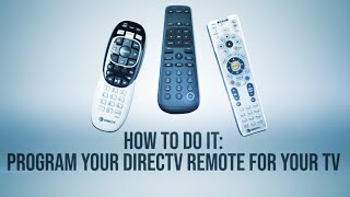 HOW TO DO IT Program your DIRECTV Remote to control your TV new for 24 [upl. by Eibreh]