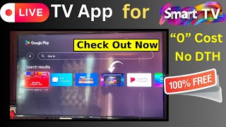 Best Live TV App for Your Smart TV with Rs 0 Cost amp No DTH [upl. by Ativad]