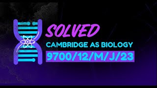 AS BIOLOGY CAMBRIDGE mayjune variant 2 2023 I 970012MJ23 SOLVED PAPER 1  FREE NOTES [upl. by Adnuhsar]