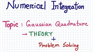 37 Gaussian QuadratureFormula  Problem SolvingBSc Honours2nd yearBangla [upl. by Fusuy]