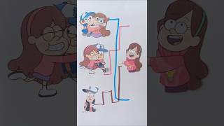 Gravity Falls Dipper and Mabel line matching puzzle shorts viral art mabel [upl. by Erena]