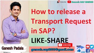 How to release a Transport Request in SAP  SAP Generic Videos for all Consultants  SAP ERP [upl. by Leinaj]